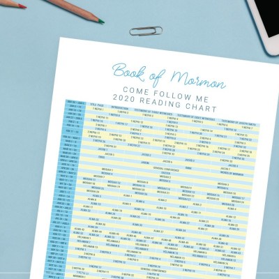 Free 2020 Come Follow Me Reading Chart