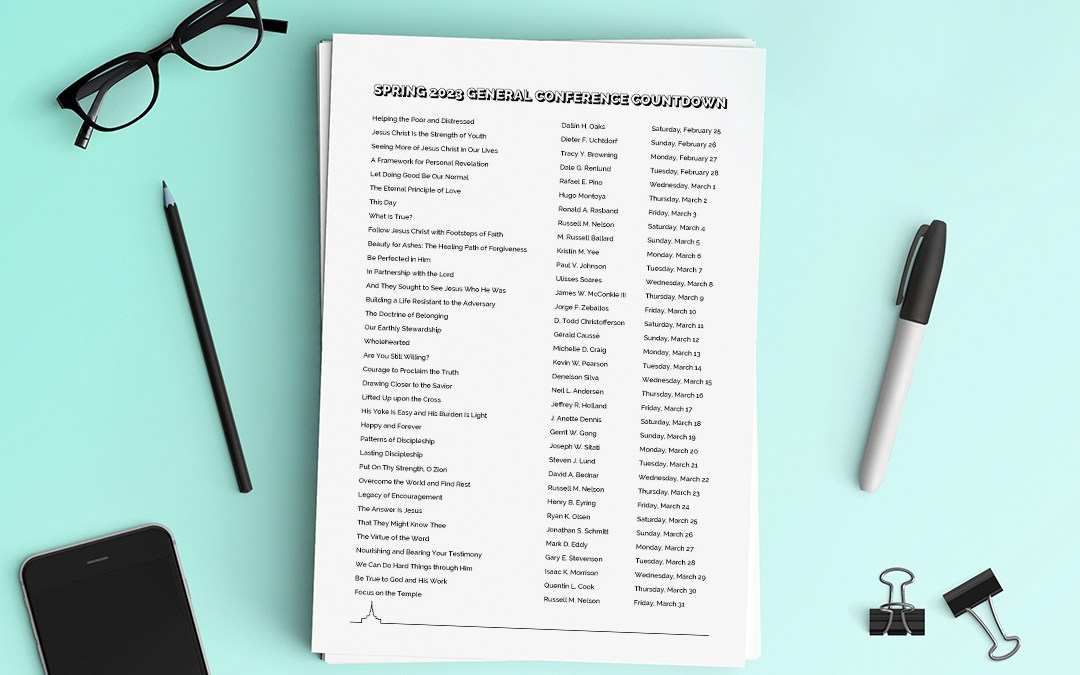 Countdown to Spring 2023 General Conference | FREE Reading Calendar